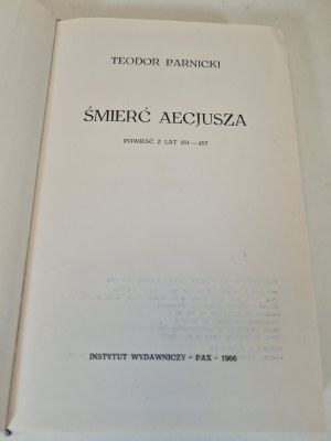 PARNICKI Teodor - ŚMIERĆ AECJUSZA Edizione 1