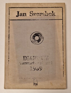 SZEMBEK Jan - DARIUSZ WRZESIEŃ-GRUDZIEŃ 1939 Edizione 1