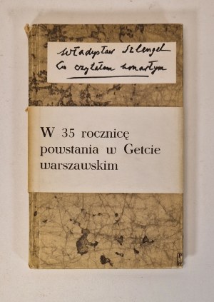 SZLENGEL Władysław - WHAT I READ TO THE DEAD Edition 1