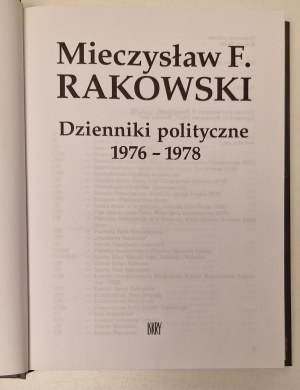 RAKOWSKI Mieczysław F. - DZIENNIKI POLITCZNE 1976-1978 Wydanie 1