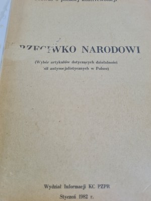 [JANUÁR 1982 PROTI NÁRODU (Výber článkov o činnosti protisocialistických síl v Poľsku)