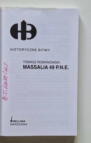 ROMANOWSKI Tomasz - MASSALIA 49 P.N.E. Reihe Historische Schlachten