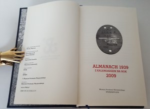 ALMANACH 1939 WITH A CALENDAR FOR 2009 Warsaw Uprising Museum