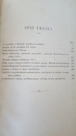 SZUJSKI Józef - DZIEŁA Serya II. - Band VII. ERZÄHLUNGEN UND DISSERTATIONEN. 1888