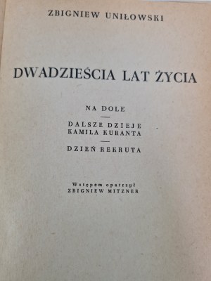 UNIŁOWSKI Zbigniew - TWO YEARS OF LIFE Issue 1