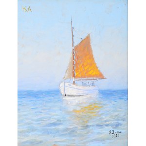 Soter August JAXA-MAŁACHOWSKI (1867-1952), Loď na moři (1935)