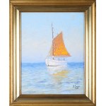 Soter August JAXA-MAŁACHOWSKI (1867-1952), Boat at Sea (1935)