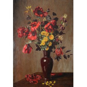 Mieczysław REYZNER (1861-1941), Blumenstrauß mit Mohnblumen (1925)