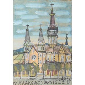 NIKIFOR Krynicki (1895-1968), Church with a Rosette.
