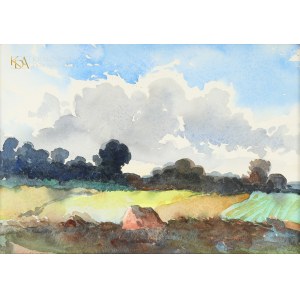 Victor ZIN (1925-2007), Landscape with Fields (1975)