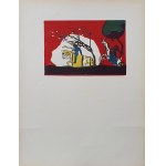 Wassily Kandinsky, Dvaja jazdci na červenom pozadí, 1938