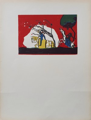 Wassily Kandinsky, Two Horsemen on Red Background (Dwóch Jeźdźców na Czerwonym Tle), 1938