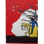 Wassily Kandinsky, Two Horsemen on Red Background, 1938