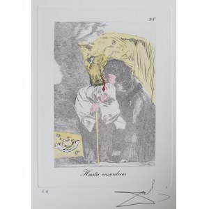 Salvador Dali, Hasta ensordecer (Bis zur Betäubung) aus Dalis Serie Goya's Caprices, 1977