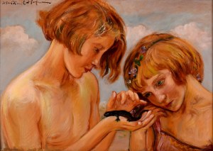 Wlastimil Hofman (1881 Karlino K. Pragi - 1970 Szklarska Poręba), Dzieci z jaszczurką