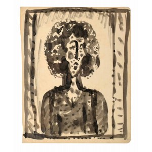 Jerzy Panek (1918 Tarnów - 2001 Kraków), Black Portrait