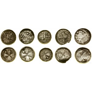 Niemcy, zestaw 5 denarów krzyżowych, X/XI w.