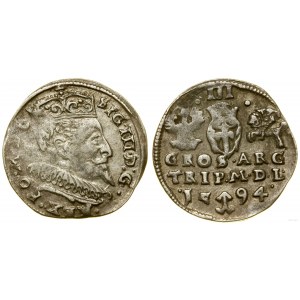 Polska, trojak, 1594, Wilno