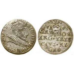Polska, trojak, 1593, Ryga