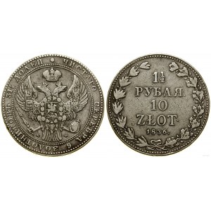 Polska, 1½ rubla = 10 złotych, 1836 MW, Warszawa