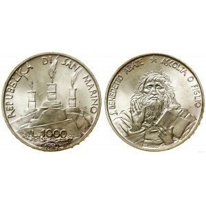 San Marino, 1,000 lira, 1980, Rome