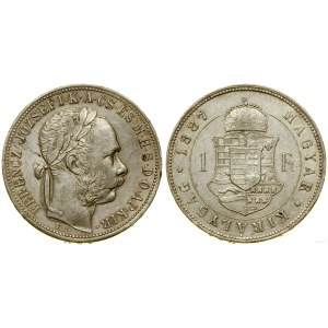 Hungary, forint, 1887 KB, Kremnica