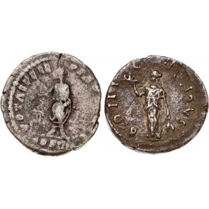 Roman Empire Denarius 157/158 & Denarius 194/195 Lot of 2 coins