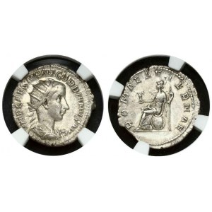 Gordian III AR Antoninianus 240 AD NGC Ch XF