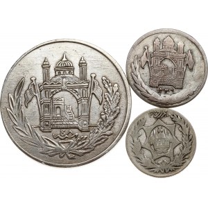 Afghanistan Qiran & ½ Afghani & 2½ Afghanis (1924-1929) Lot of 3 coins