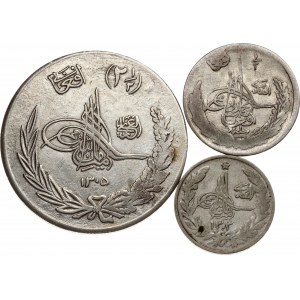 Afghanistan Qiran & ½ Afghani & 2½ Afghanis (1924-1929) Lot of 3 coins