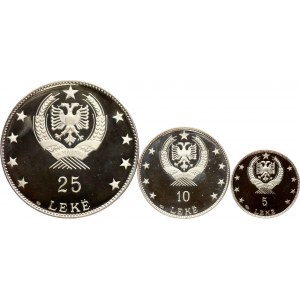 Albania 5 - 25 Leke 1968 Set of 3 Coins