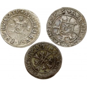 1 Kreuzer 1625 - 1668 Lot of 3 coins