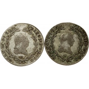 20 Kreuzer 1802 B & 1803 G Lot of 2 coins