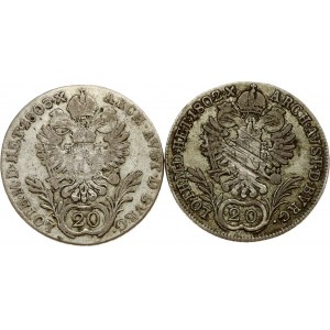 20 Kreuzer 1802 B & 1803 G Lot of 2 coins