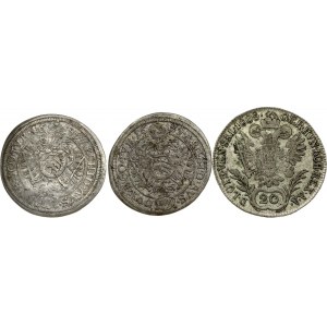 6 Kreuzer 1689 & 20 Kreuzer 1805B Lot of 3 Coins