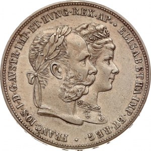 Austria 2 Gulden 1879 Silver Wedding
