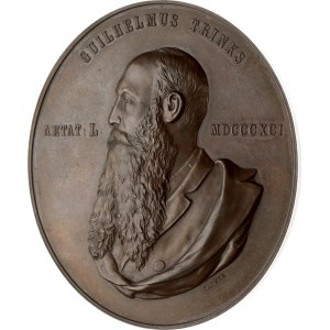 Austria Bohemia Prague Medal 1891 50th Birthday of Wilhelm Trinks