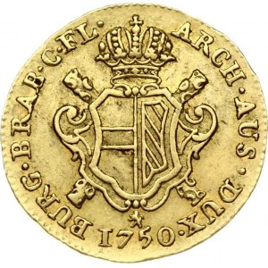 Austrian Netherlands 1/2 Souverain D'or 1750 R Brugge