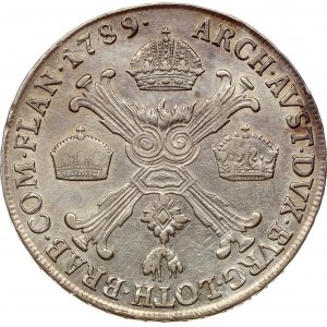 Austrian Netherlands 1/2 Taler 1789 M