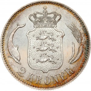 Denmark 2 Kroner 1899 HC/VBP