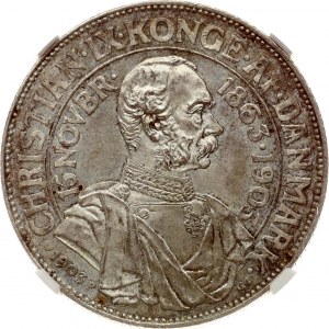 Denmark 2 Kroner 1903 P GJ Anniversary of Reign NGC MS 66 ONLY 1 COIN IN HIGHER GRADE