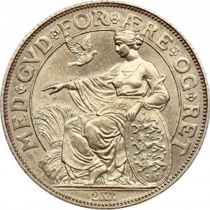 Denmark 2 Kroner 1903 P GJ Anniversary of Reign