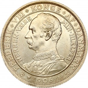 Denmark 2 Kroner 1906 VBP;GJ Death of Christian IX