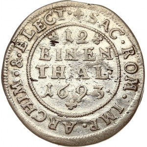 Saxony 1/12 Taler 1693