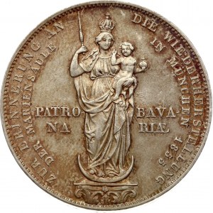 Germany Bavaria 2 Gulden 1855 Madonna Column