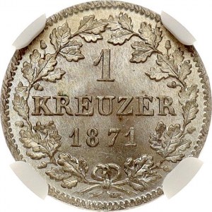 Bavaria 1 Kreuzer 1871 NGC MS 66