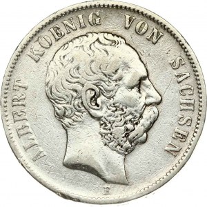Sassonia 5 marco 1876 E