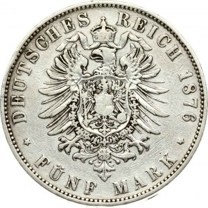 Sassonia 5 marco 1876 E