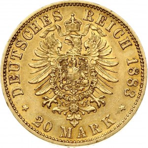 Prussia 20 Mark 1883 A