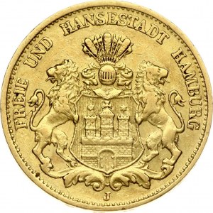 Hamburg 20 Mark 1897 J